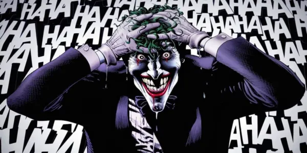 الجوكر في اللحظة التي يفقد فيها عقله في The Killing Joke.