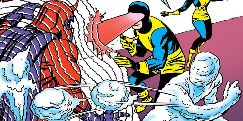   1963년 첫 X-Men 팀 공격 매그니토's X-Men #1 cover.