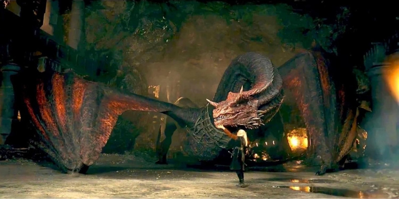  House of the Dragon의 Dragonpit에 있는 데몬과 Caraxes