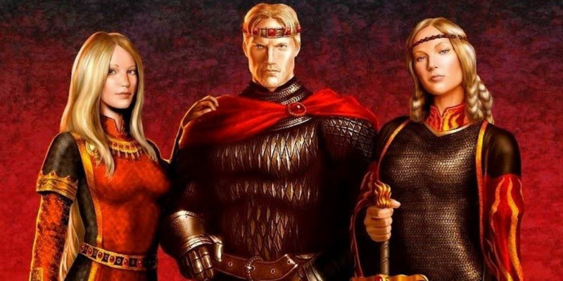   Aegon Targaryen และภรรยา Visenya และ Rhaenys น้องสาวของเขา