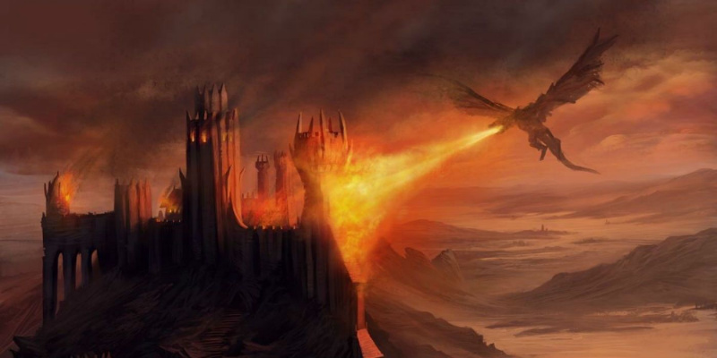   Game of Thrones Balerion เผา Harrenhal