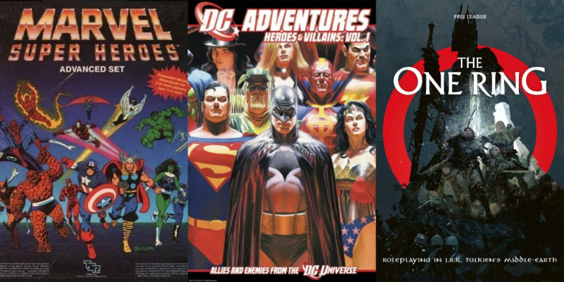   Gry fabularne od Marvela, DC i Władcy Pierścieni