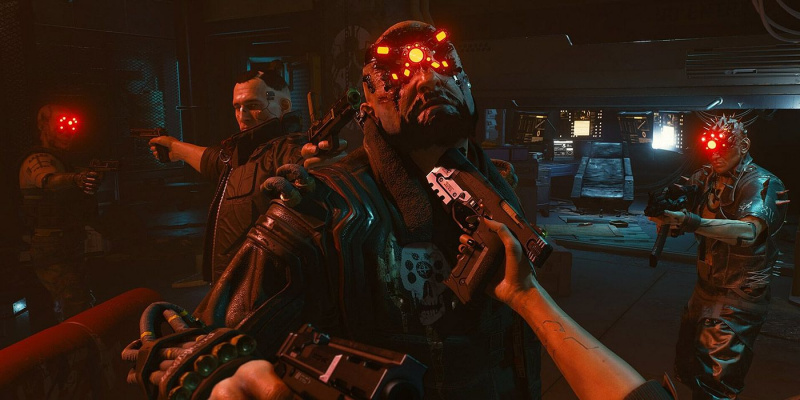   V และ Jackie ดึงปืนใส่สมาชิกแก๊งค์ใน Cyberpunk 2077