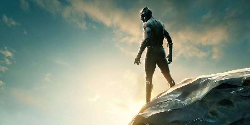   T'Challa standing and looking over his kingdom in Black Panther