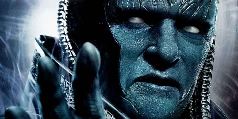   Oscar Isaac como Apocalipse olhando de lado em X-Men Apocalypse
