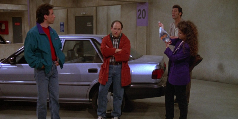   Jerry, George, Elaine และ Kramer มองหารถของพวกเขาใน Seinfeld