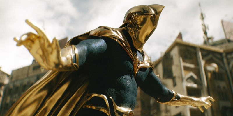   Doutor Destino entrando na batalha de Kahndaq em Black Adam (2022)