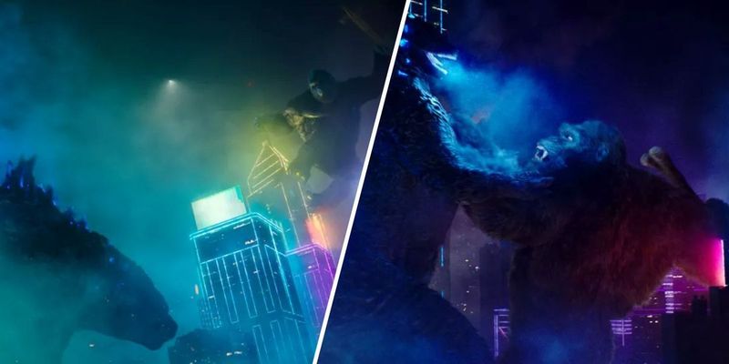 Godzilla vs. Kong 이미지, 영화의 큰 싸움에서 새로운 네온 모습 공개