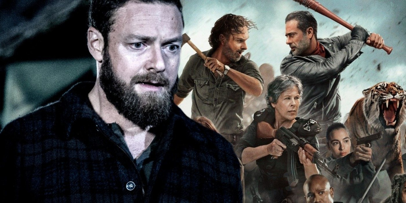   워킹 데드와 시즌 8의 포스터에서 Aaron으로 Ross Marquand