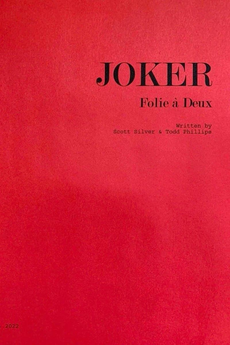   Joker Pt 2 forgatókönyv