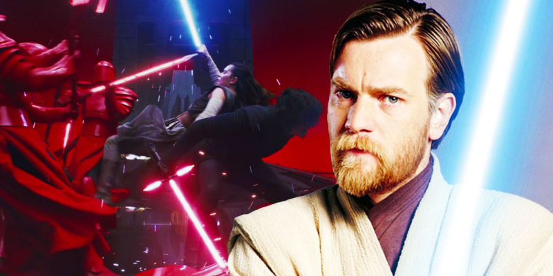   Star Wars Rey Kylo Ren harci jelenet Obi Wan